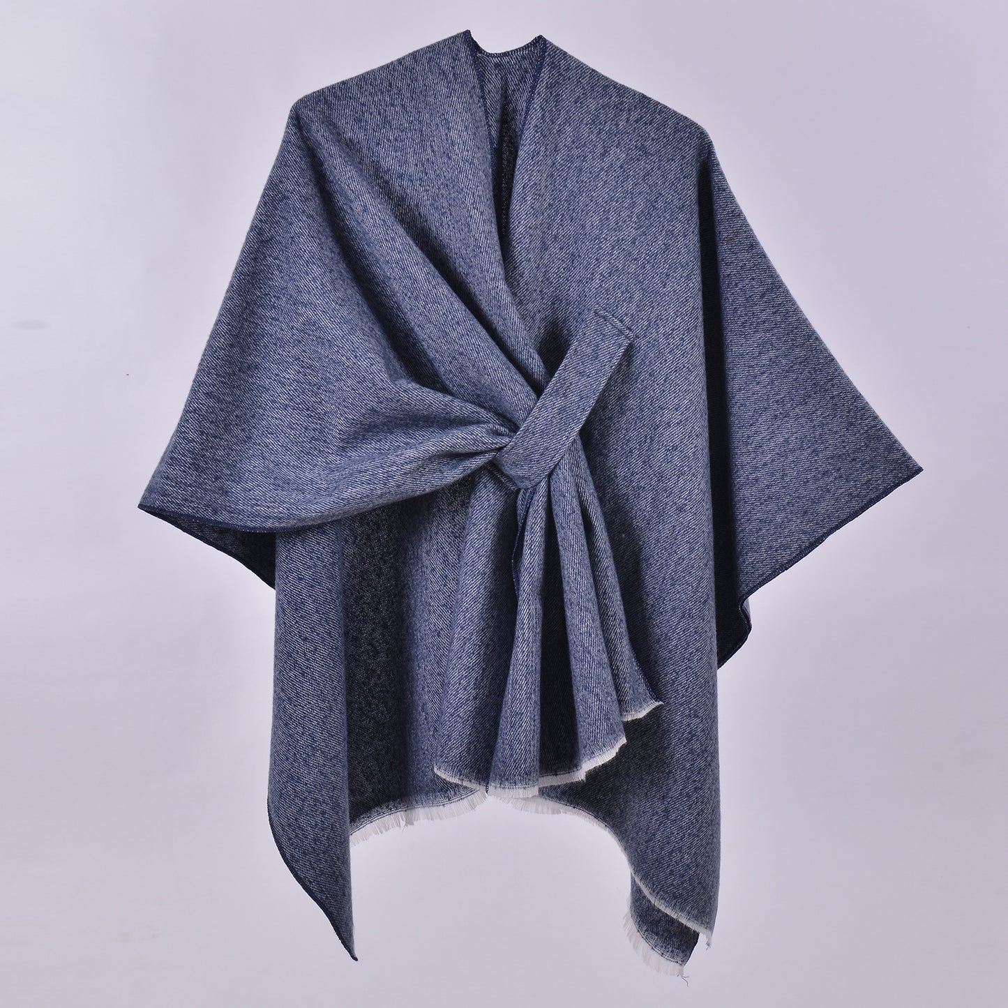 Classic Plaid Wrap-Around Scarf for Fall and Winter Tie-Front Cardigan Outerwear Office Blanket for Warmth