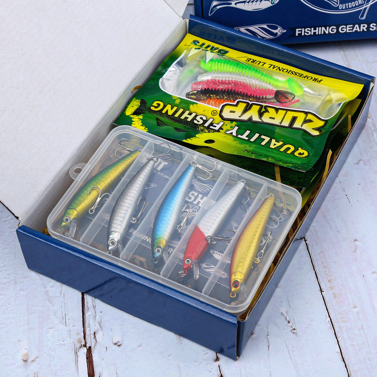 A245  Mystery Fishing Lures Set, Multi-purpose Fishing Kit for Largemouth Bass, Smallmouth Bass & Trout