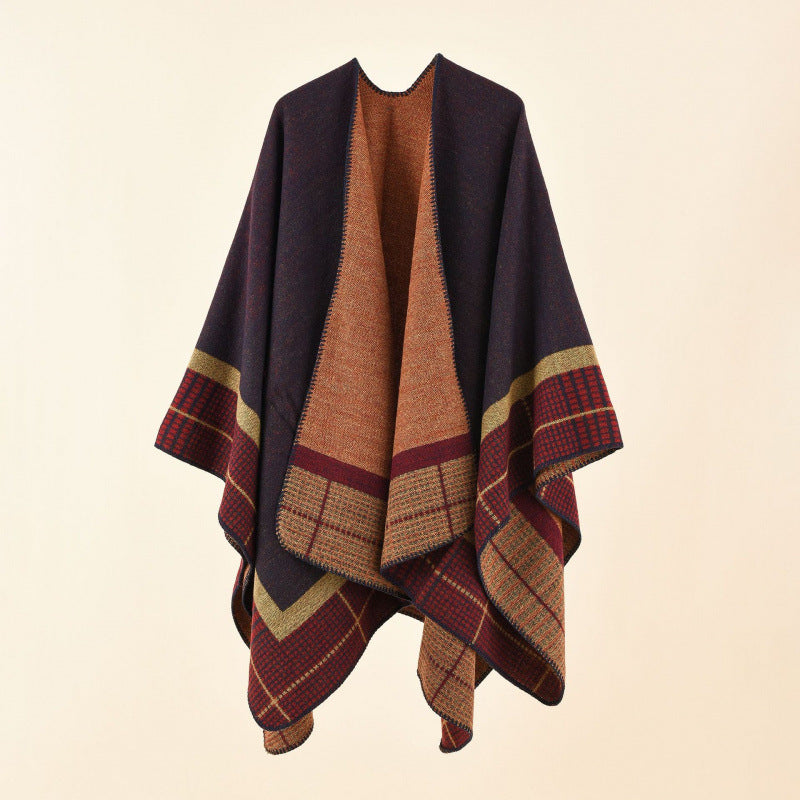 Shawl Wraps for Women, Elegant Knitted Cape Open Front Poncho Scarf Blanket Cardigan Coat for Spring, Autumn, and Winter