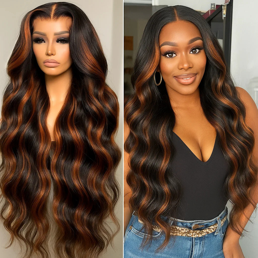 A233  Fashion Blonde Body Wave Wig, Hot Selling African Style Lace Front Full Wig for Women