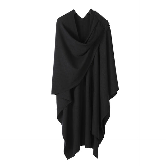 Womens Large Cross Front Poncho Sweater Wrap Topper Knitted Elegant Shawls Cape for Fall Winter