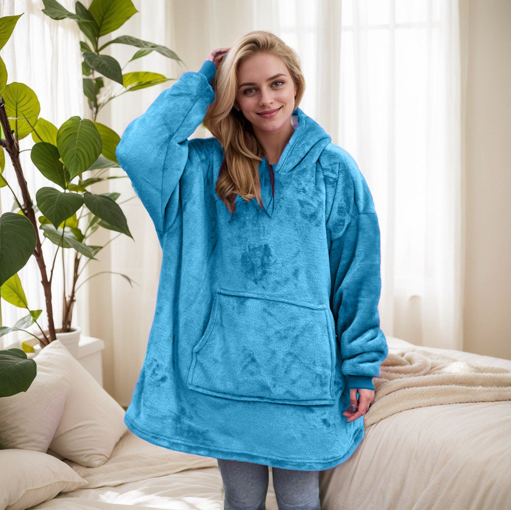 Wearable Blanket Hoodie, Oversized Sherpa Fleece Sweatshirt with Giant Pocket, Birthday Gifts for Women, Mom, Sister