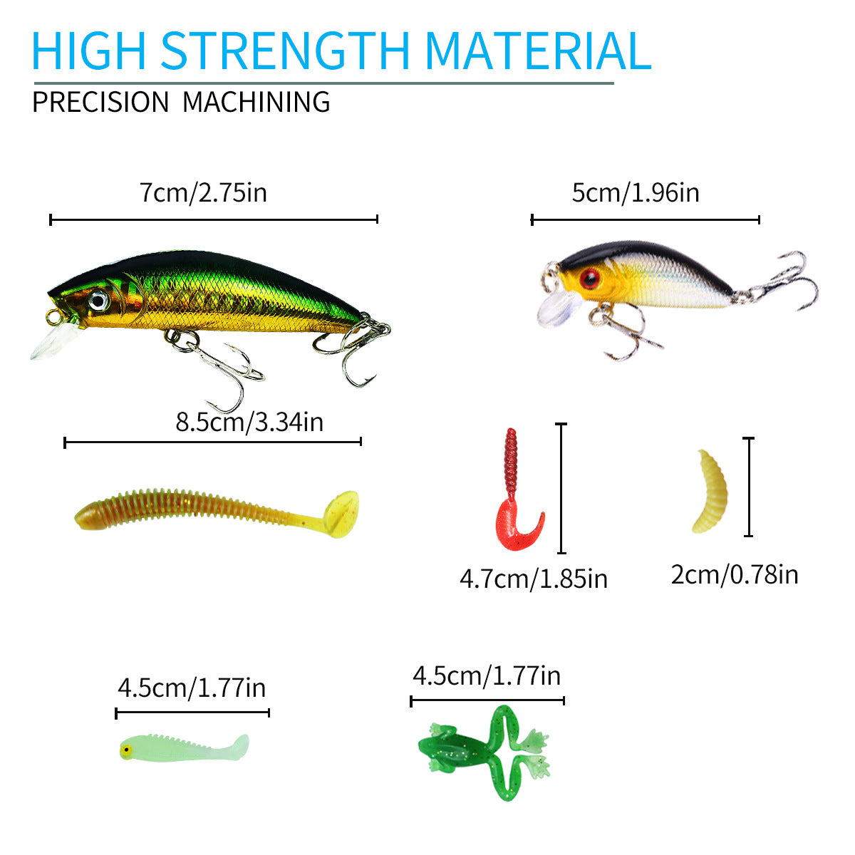A243  Multifunctional Fishing Lures Combo, Glow Jigs Spoons Soft Lures Minnow Starter Fishing Kit