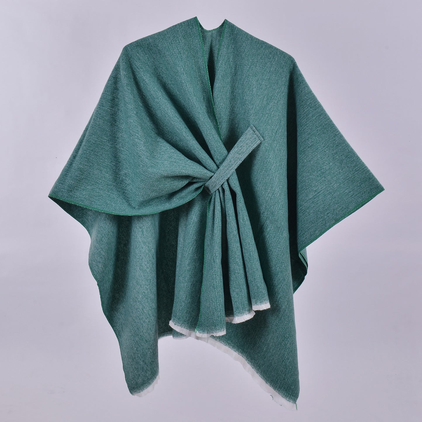 Classic Plaid Wrap-Around Scarf for Fall and Winter Tie-Front Cardigan Outerwear Office Blanket for Warmth