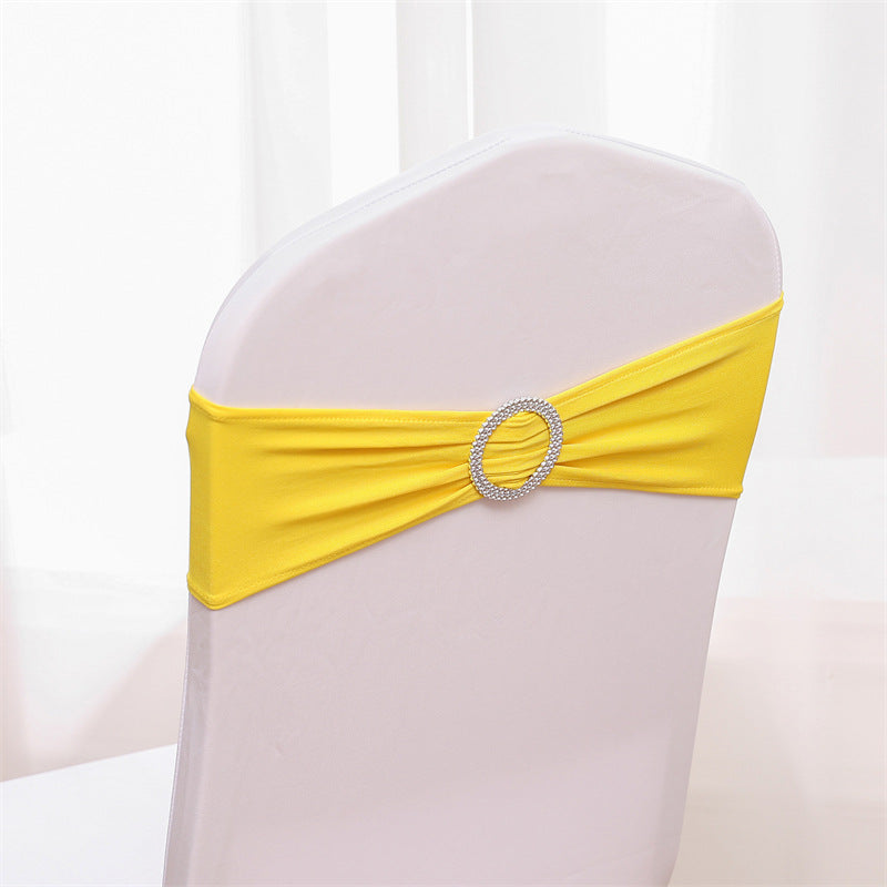 Spandex Chair Sashes Bands 50PCS Stretch Chair Ties Bows with Buckle Slider for Wedding Party Banquet Decoration