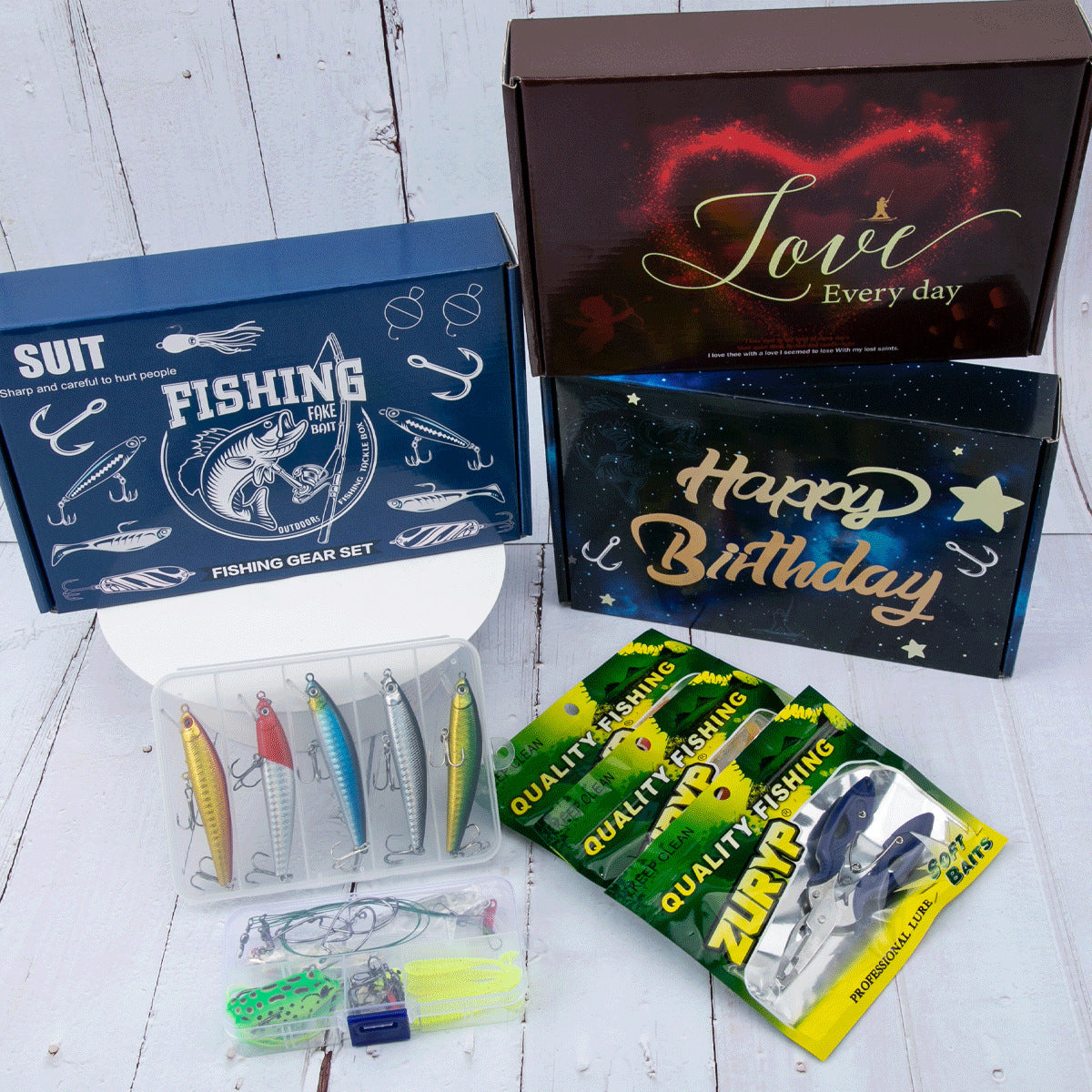 A245  Mystery Fishing Lures Set, Multi-purpose Fishing Kit for Largemouth Bass, Smallmouth Bass & Trout
