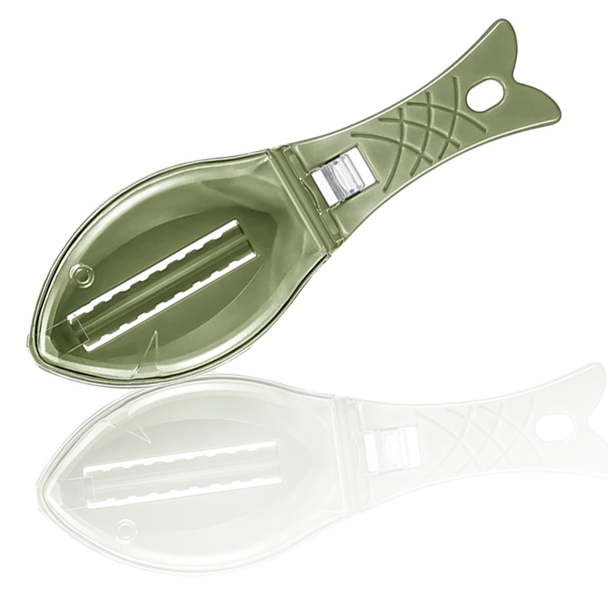 A263  Household Manual Fish Scaler, Covered Splash-proof Design, Kitchen Fish Scaling Tool