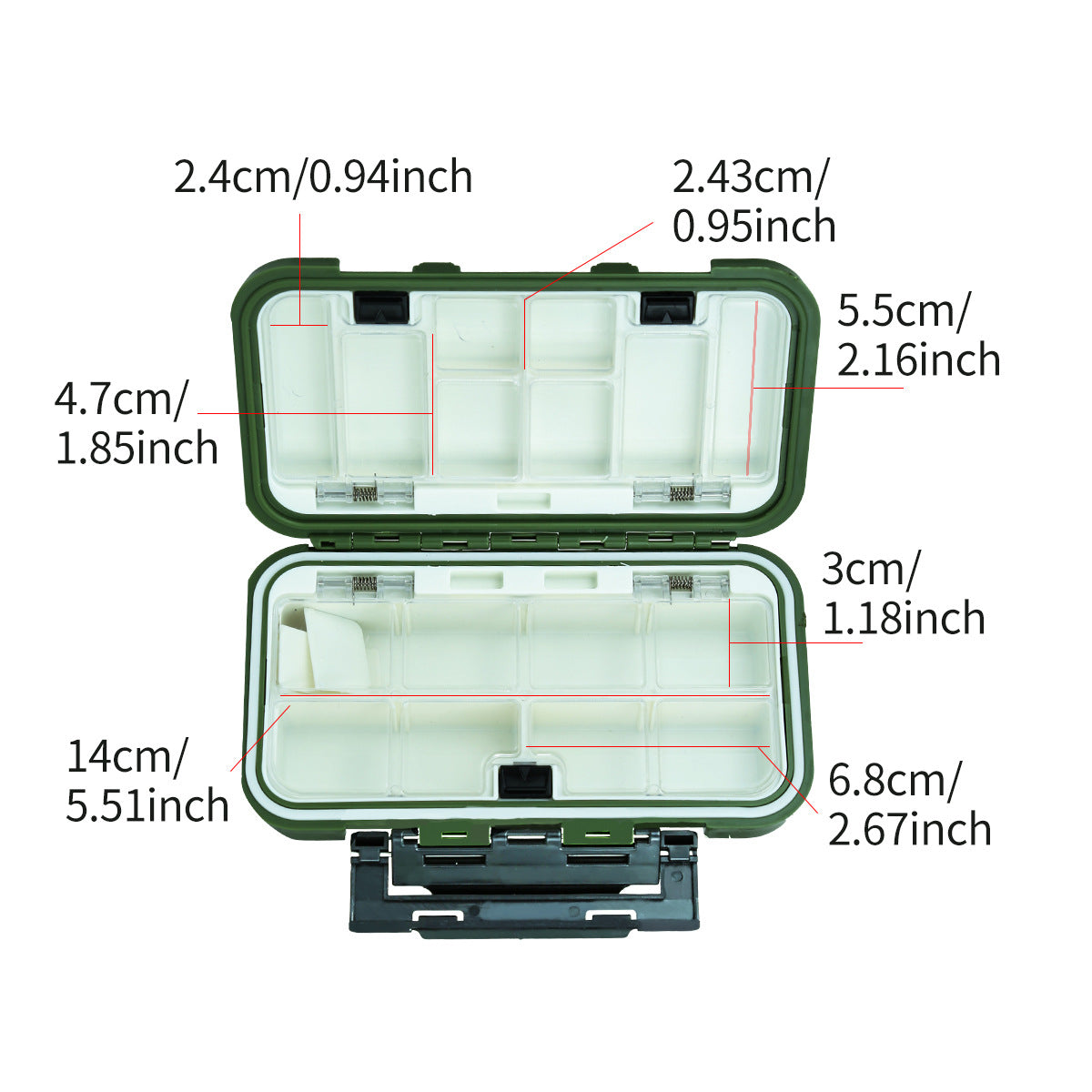 A237  Multifunctional Waterproof Fishing Tackle Box, Shockproof Auto Pop-Up Lure Box, Hook Accessory Storage Case
