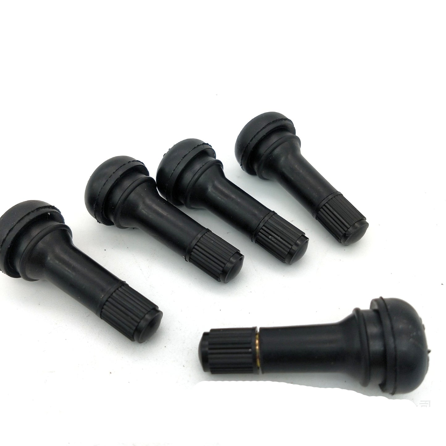 A311  TR413/TR414 Tubeless Tire Valve Stems, Black Rubber & Alloy Valve Caps Universal Tire Valves