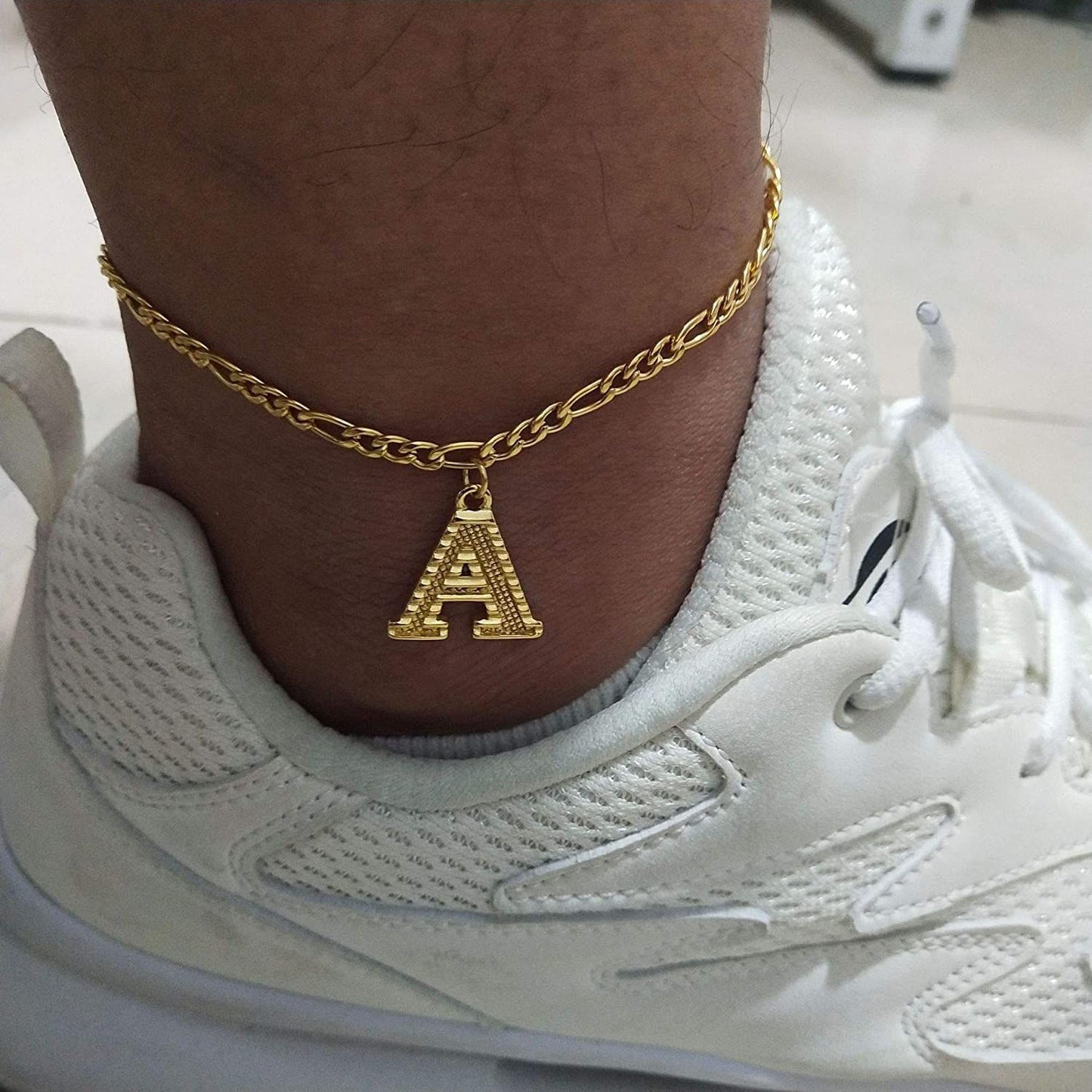 English Alphabet Ankle Chain Retro Minimalist Style Gold Ankle Chain Jewelry Gift