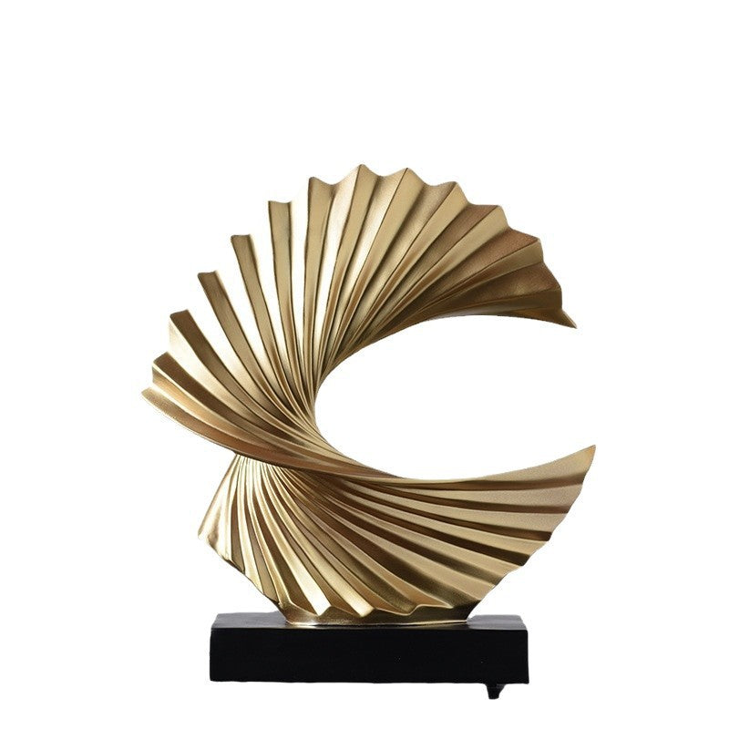 Ocean Wave Sculpture - Modern Funky Abstract Statue, Resin Wave Sea Ornament for Home Office Desk Shelf Accents
