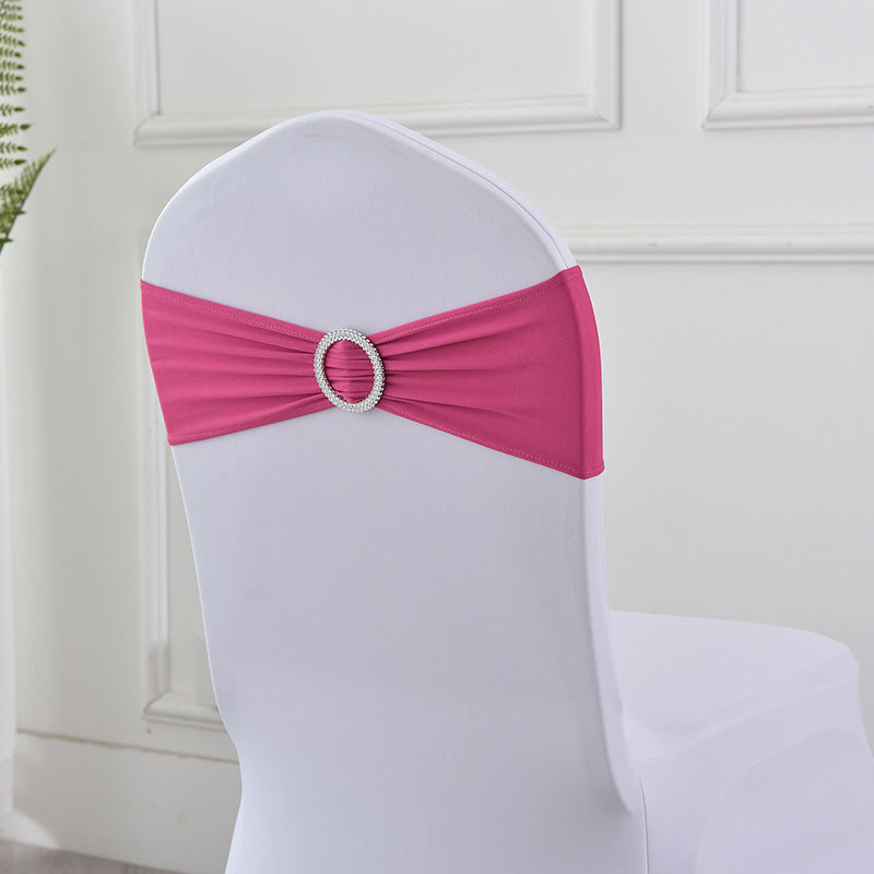 Spandex Chair Sashes Bands 50PCS Stretch Chair Ties Bows with Buckle Slider for Wedding Party Banquet Decoration