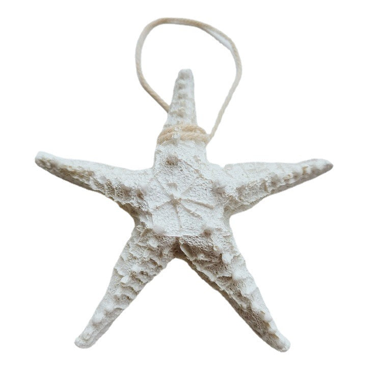 A209  Mediterranean Charm Starfish Wall Hanging, Creative Fishing Net Home Entrance Wall Decor Pendant