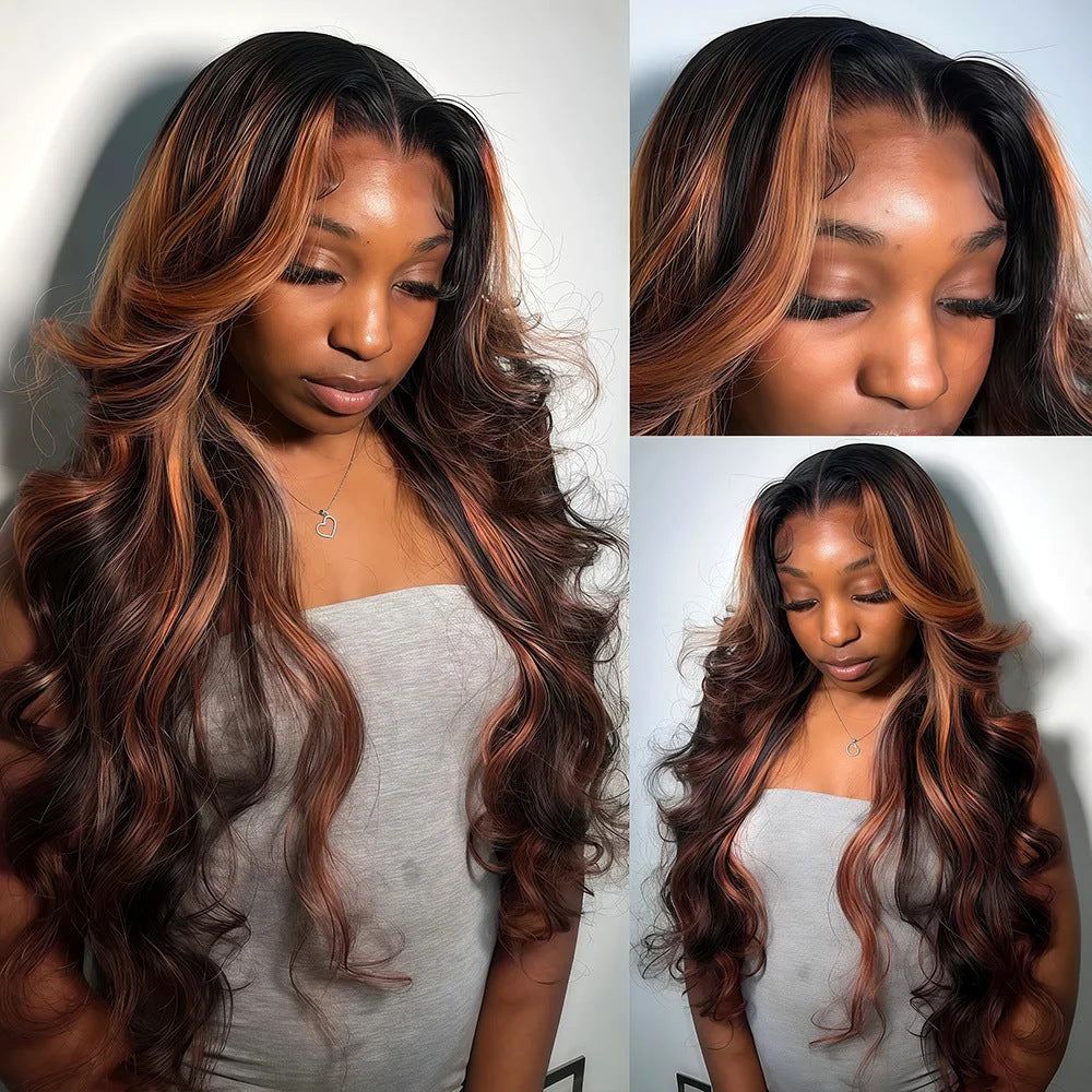 A233  Fashion Blonde Body Wave Wig, Hot Selling African Style Lace Front Full Wig for Women