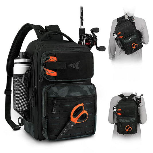 A160 Outdoor Multifunctional Fishing Backpack, Lightweight Large Capacity Fishing Gear Storage Bag
