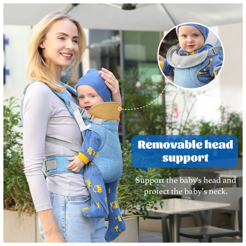 Baby Carrier, Baby Carrier Newborn to Toddler, Ergonomic, Cozy and Lightweight Infant Carrier for 7-44lbs, Toddler Carrier Ideal for Hands-Free Parenting with Zipper Pouch, Bottle Bag, Windproof Cover