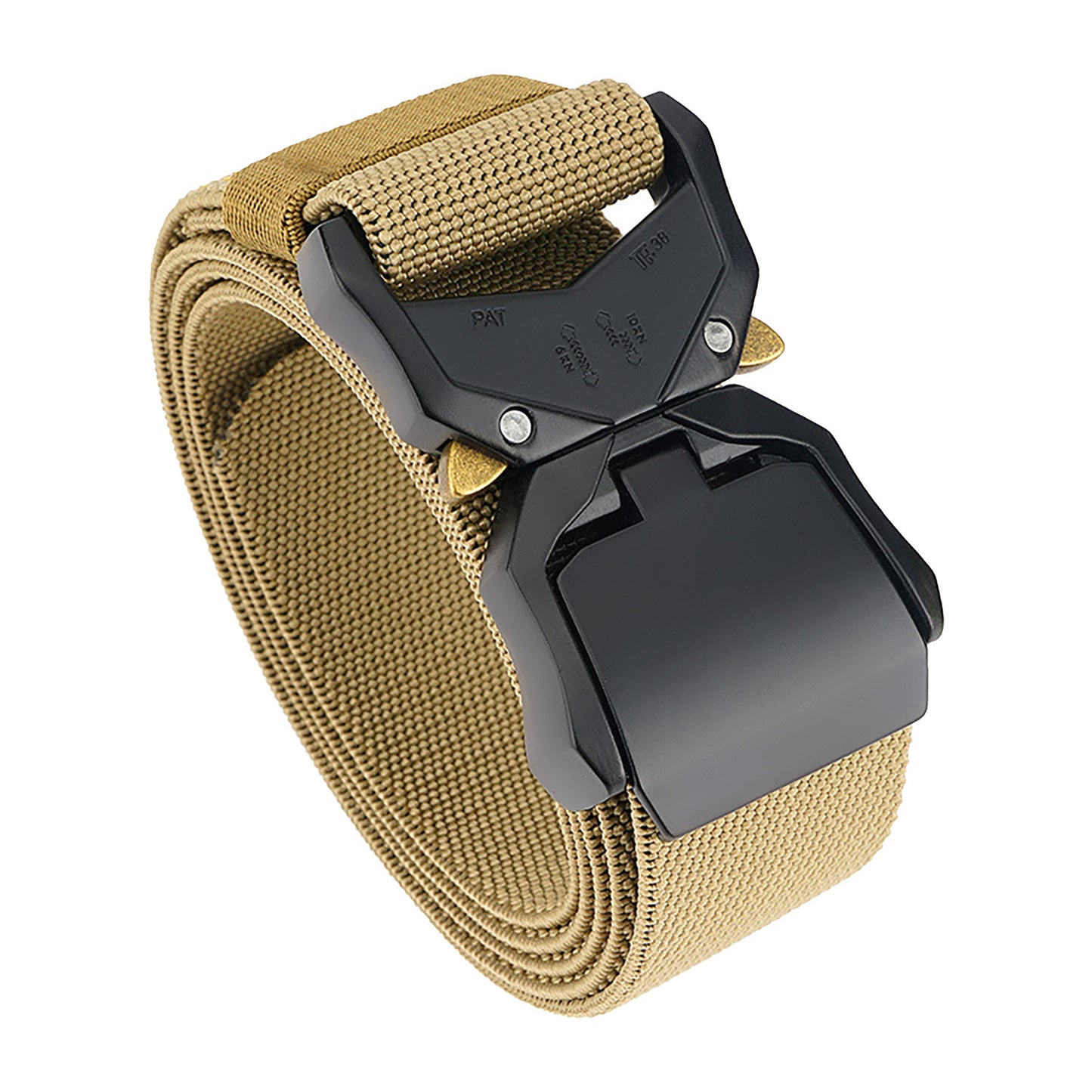 Tactical Belt, Military Hiking Rigger 1.5" Nylon Web Work Belt with Heavy Duty Quick Release Buckle