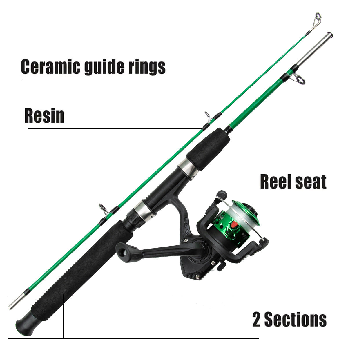 F354  Kids Fishing Rod and Reel Combo Full Kit Portable Children Fishing Tackle Set for Beginners