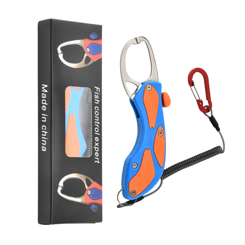 A285  Stainless Steel Fishing Lip Grip Pliers with Lanyard, Fishing Tackle Accessory