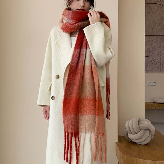 Winter Women Warm Scarf Long Shawl Large Scarves Cold Weather Thick Blanket Scarfs