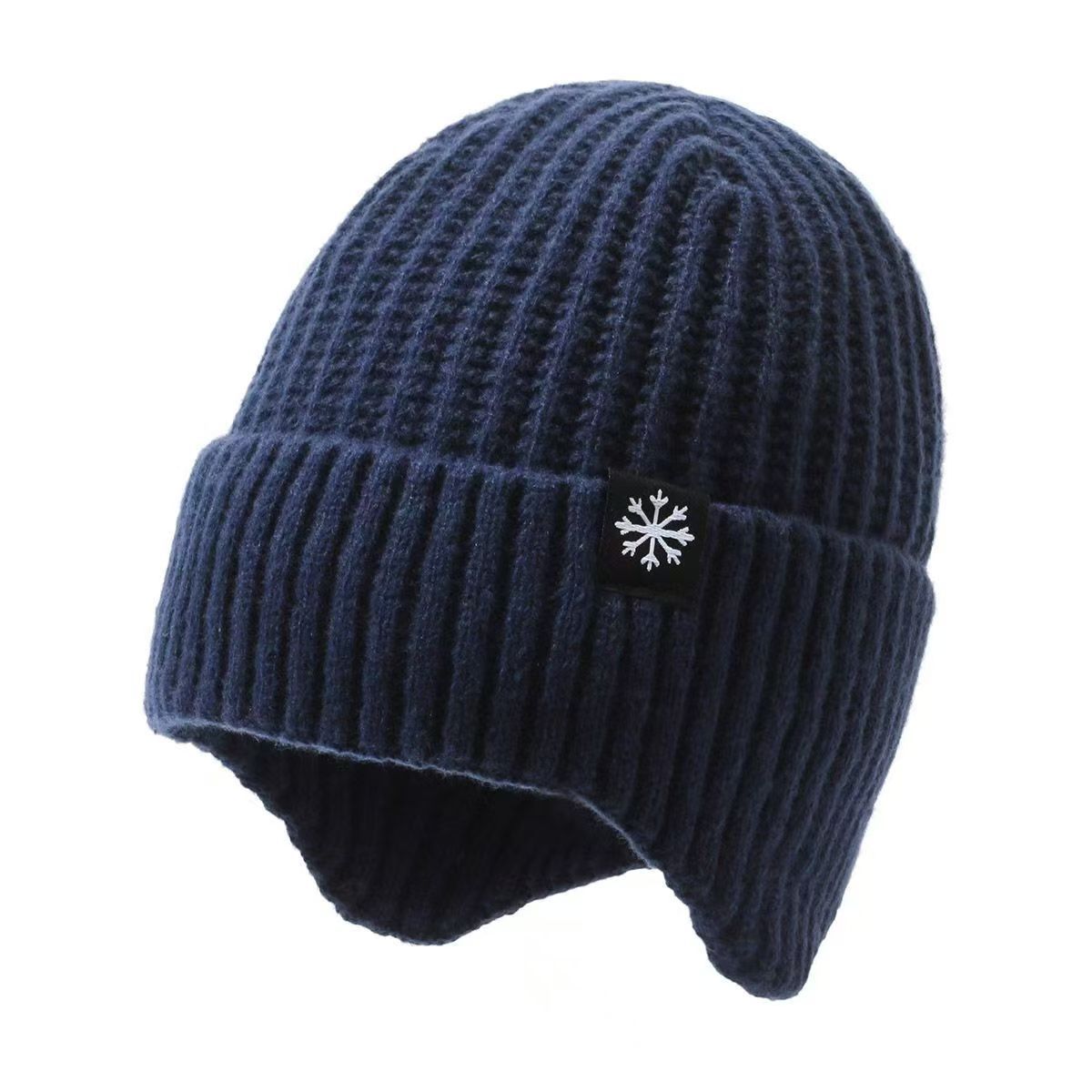 A290  Winter Hat Set with Ear Flaps and Fleece Lining Thickened Knit Hat and Scarf Two-Piece Set Autumn/Winter Wool Hat