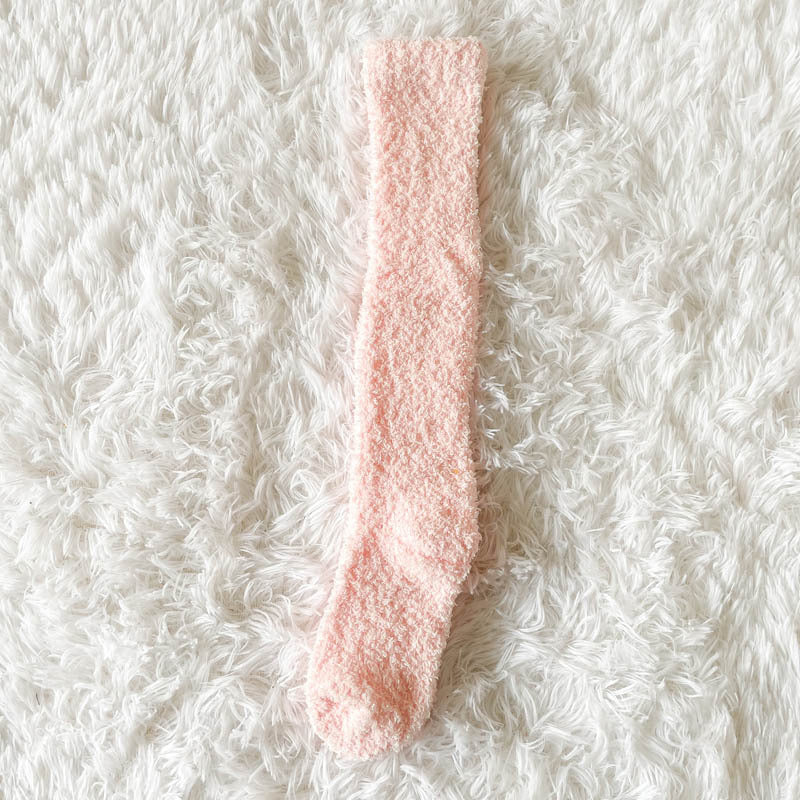 Coral Fleece Ankle Socks for Men and Women Thickened and Fleece-Lined for Fall and Winter Postpartum Long Socks Home Sleep Floor Socks for Indoor Wear