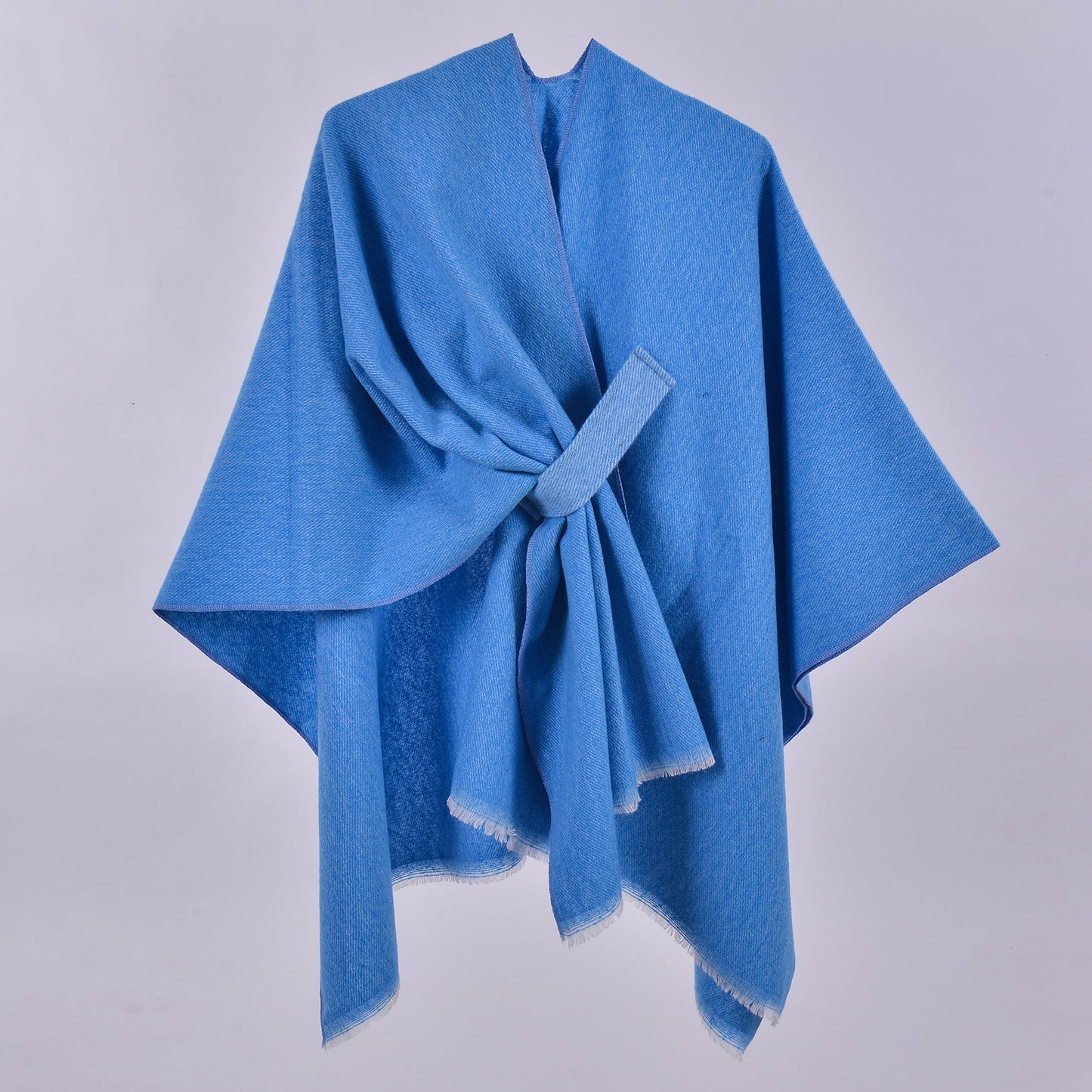 Classic Plaid Wrap-Around Scarf for Fall and Winter Tie-Front Cardigan Outerwear Office Blanket for Warmth