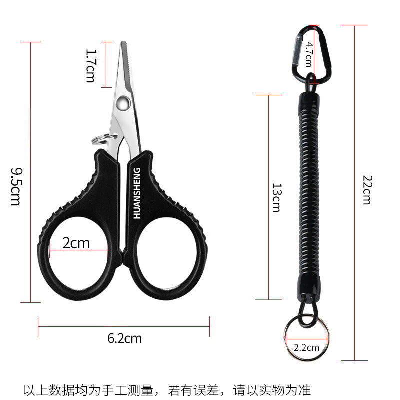 A282  304 Stainless Steel Fishing Scissors, High Hardness & Sharp, Multi-Functional for Lure, Lead Sheet, PE Braided Line