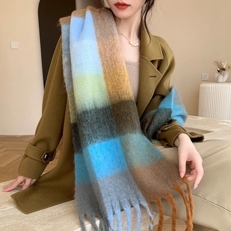 Winter Women Warm Scarf Long Shawl Large Scarves Cold Weather Thick Blanket Scarfs