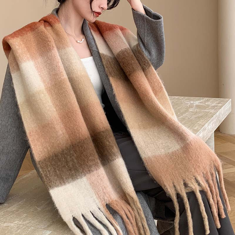 Winter Women Warm Scarf Long Shawl Large Scarves Cold Weather Thick Blanket Scarfs