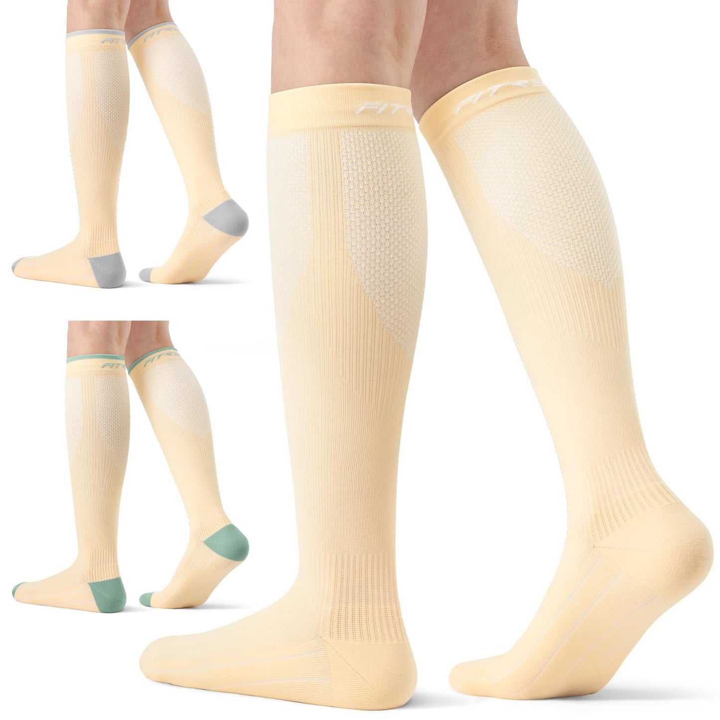 A355  --3 Pairs Compression Socks for Women and Men 20-30mmHg-Circulation Support Socks