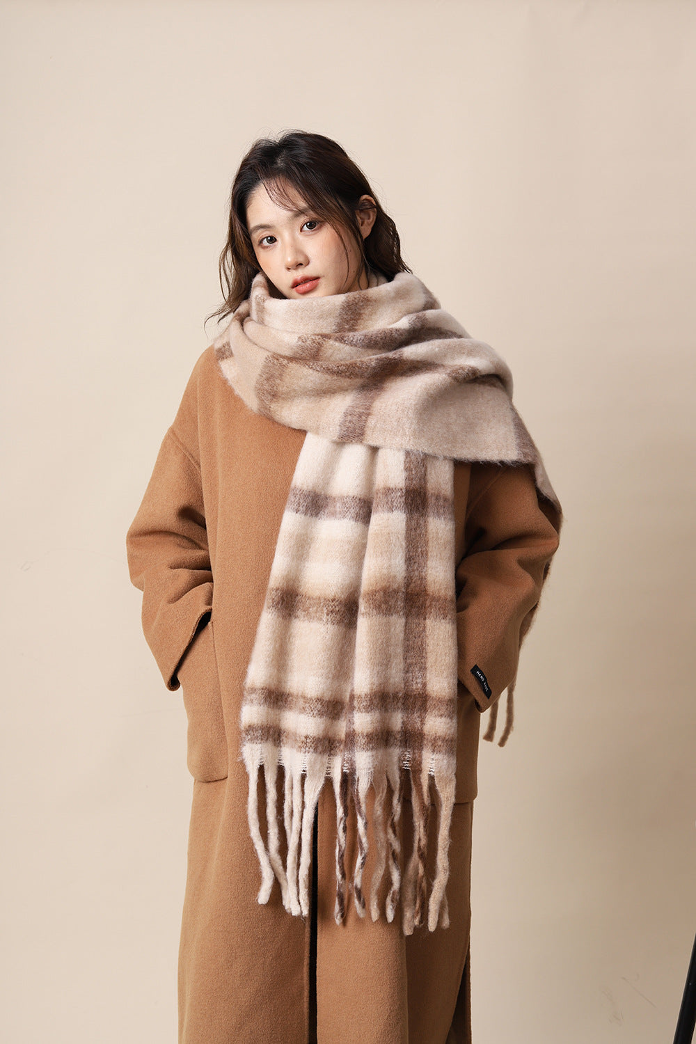 Women's Scarf Winter Warmth Long Shawl Oversized Scarf Thick Blanket-Style Scarf for Cold Weather