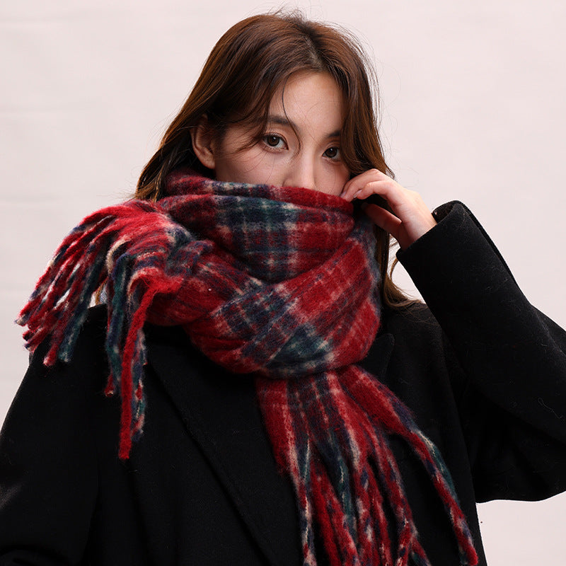 Women's Scarf Winter Warmth Long Shawl Oversized Scarf Thick Blanket-Style Scarf for Cold Weather