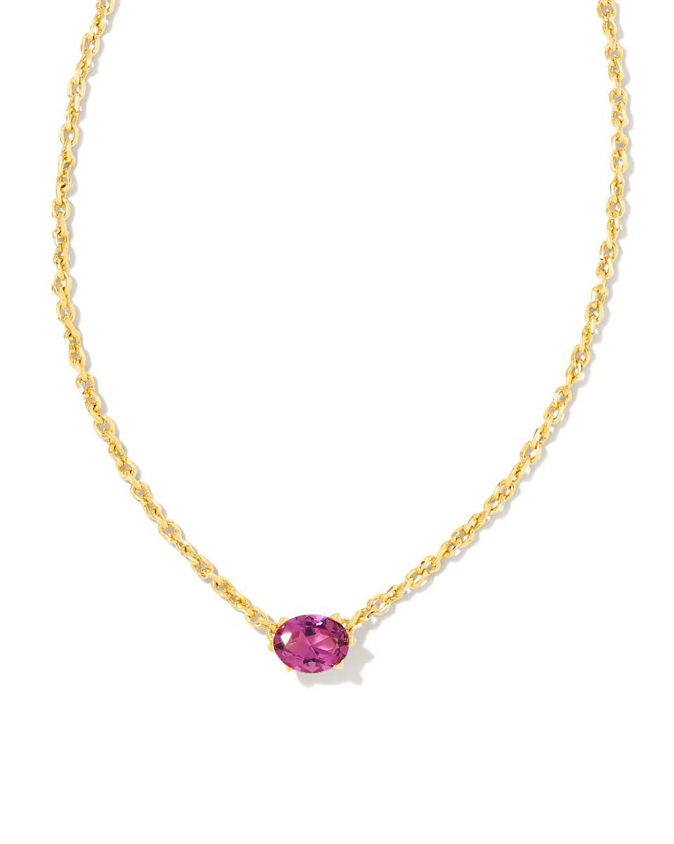 A358   New Luxury Colorful Gold Oval Gem Pendant Necklace Minimalist Dainty Clavicle Chain Fashion Women Jewelry