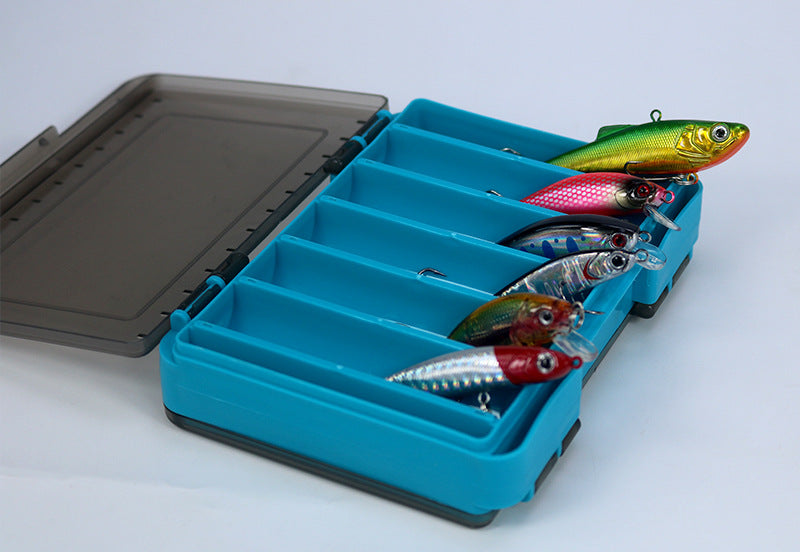 A268  Multi-Color Double-Sided Fishing Wooden Shrimp Box, Lure Bait Storage, Sea Fishing Accessory Organizer