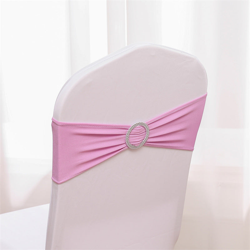 Spandex Chair Sashes Bands 50PCS Stretch Chair Ties Bows with Buckle Slider for Wedding Party Banquet Decoration