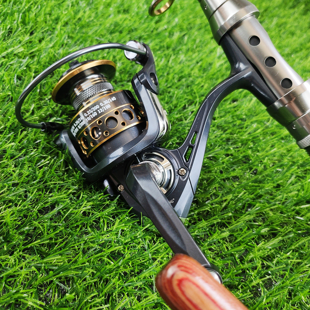 F348  Lure Fishing Rod Reel Full Set Long Casting Fishing Gear with Soft Lures Minnow Hooks Fishing Line