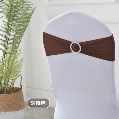 Spandex Chair Sashes Bands 50PCS Stretch Chair Ties Bows with Buckle Slider for Wedding Party Banquet Decoration