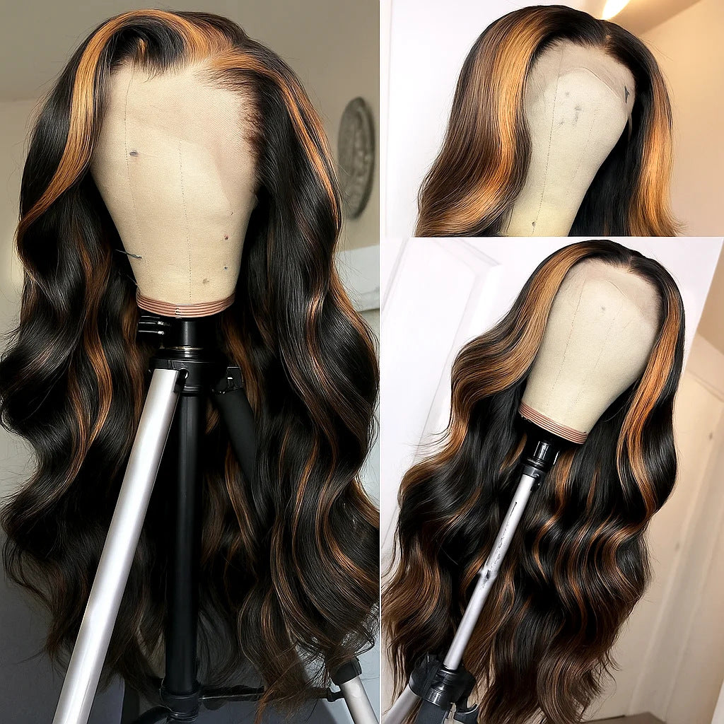 A233  Fashion Blonde Body Wave Wig, Hot Selling African Style Lace Front Full Wig for Women