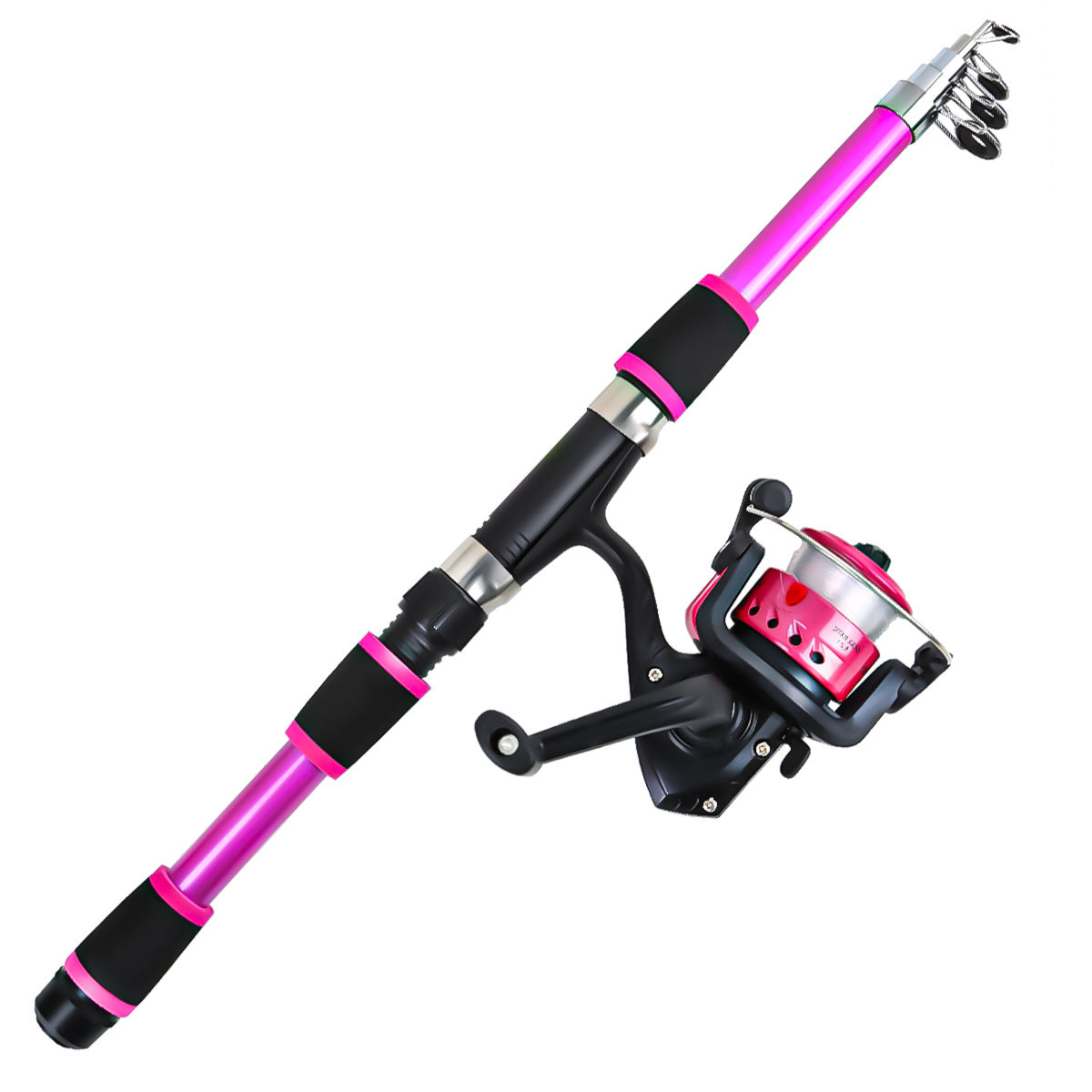 F346  Portable Kids Fishing Rod Set 1.8/2.1m Lightweight Fishing Pole Combo for Boys Girls