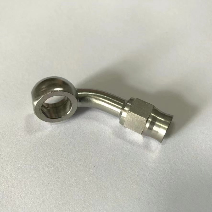 A308  AN3 Stainless Steel Brake Hose Fitting Eye End 0° 28° 90° for Brake Line Modification