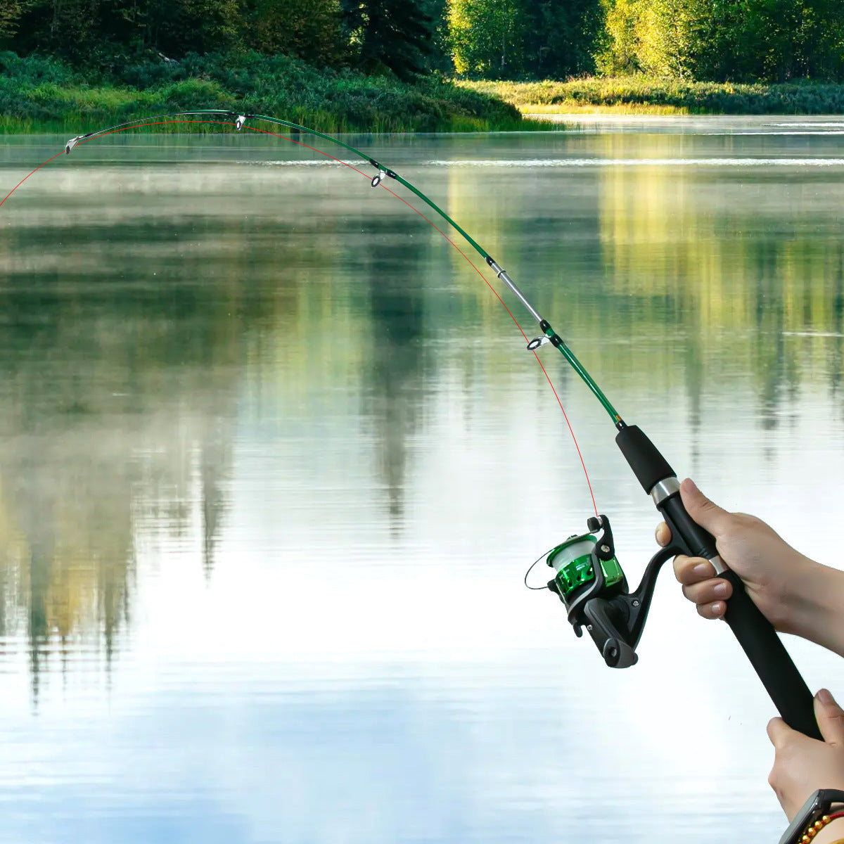 F354  Kids Fishing Rod and Reel Combo Full Kit Portable Children Fishing Tackle Set for Beginners