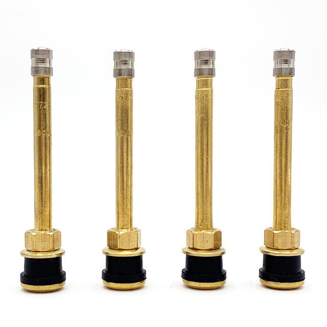 A311  TR413/TR414 Tubeless Tire Valve Stems, Black Rubber & Alloy Valve Caps Universal Tire Valves