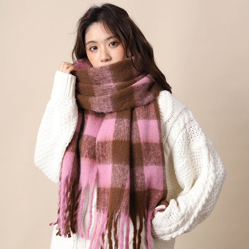 Women's Scarf Winter Warmth Long Shawl Oversized Scarf Thick Blanket-Style Scarf for Cold Weather