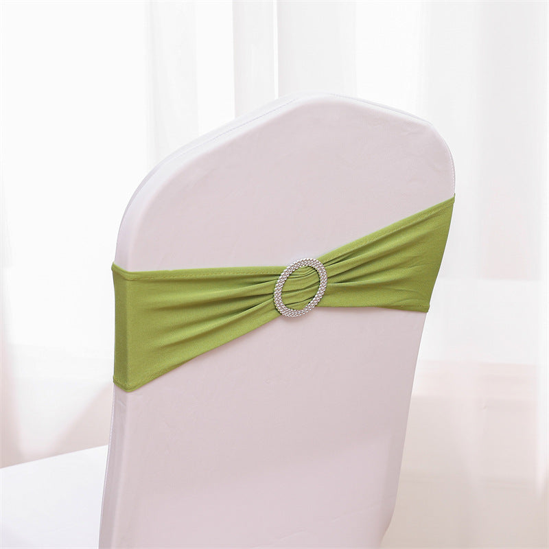 Spandex Chair Sashes Bands 50PCS Stretch Chair Ties Bows with Buckle Slider for Wedding Party Banquet Decoration