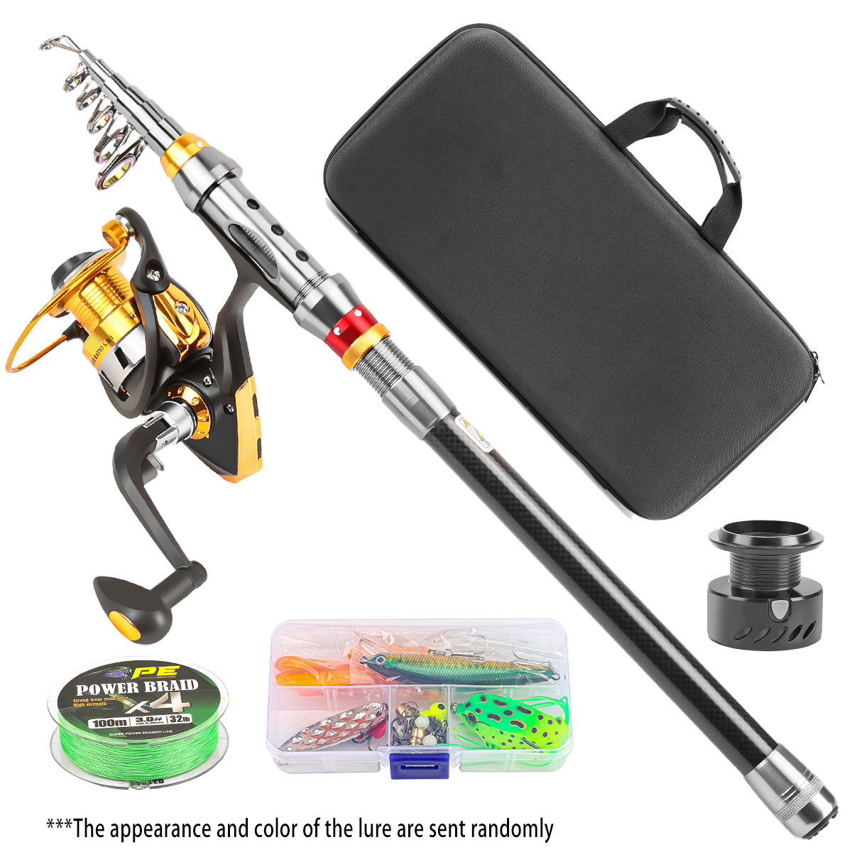 A241  Hot Sale Carbon Fiber Telescopic Fishing Rod, Portable Travel Fishing Combo, Long Throw Casting Saltwater Rod