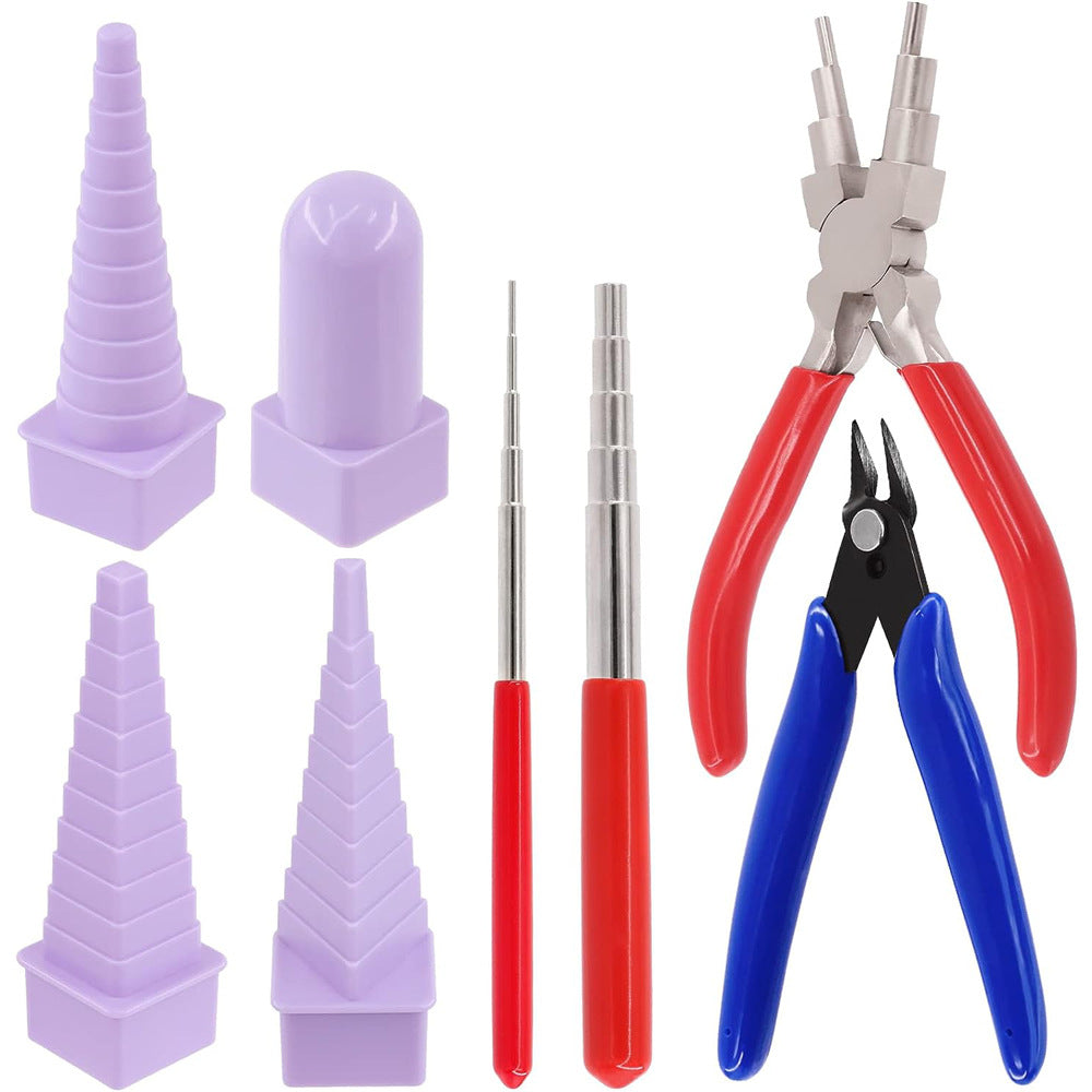 A315  DIY Jewelry Wire Wrapping Tool Set, 8Pcs Wire Tower & Jewelry Pliers Kit