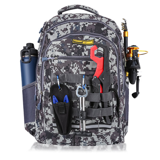 A172  Outdoor Fishing Backpack, Oxford Fabric Fishing Bag, Portable Bag for Fishing Rod and Reel