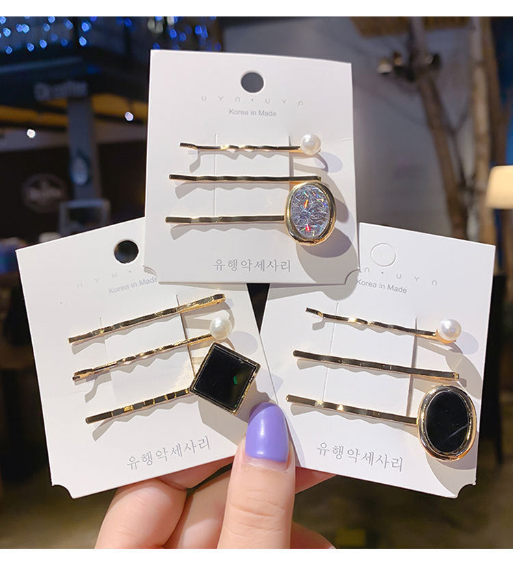 A317  Versatile Pearl Side Hair Clips, Minimalist Hair Accessories for Bangs