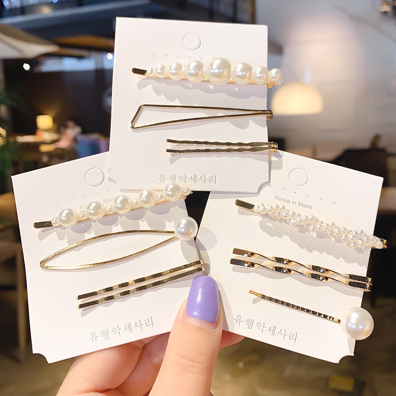 A317  Versatile Pearl Side Hair Clips, Minimalist Hair Accessories for Bangs
